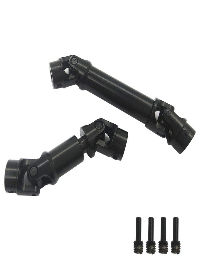 HOPLEX Stainless Steel Drive Shaft with Black Coating Front Rear Center Driveshafts for 1/18th TRX4M Defender Bronco RC Crawler Car Upgrades 2PCS(Black) - Image 1